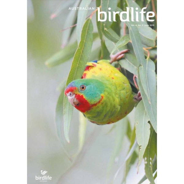 Front cover featuring a Swift Parrot