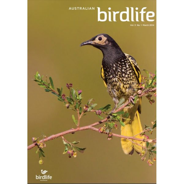 Front cover featuring a Regent Honeyeater